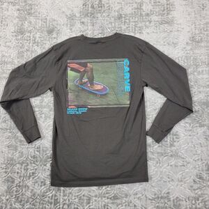 Carve Cruise Hawaii Shirt Mens Medium Gray Long Sleeve Island Snow Skateboard